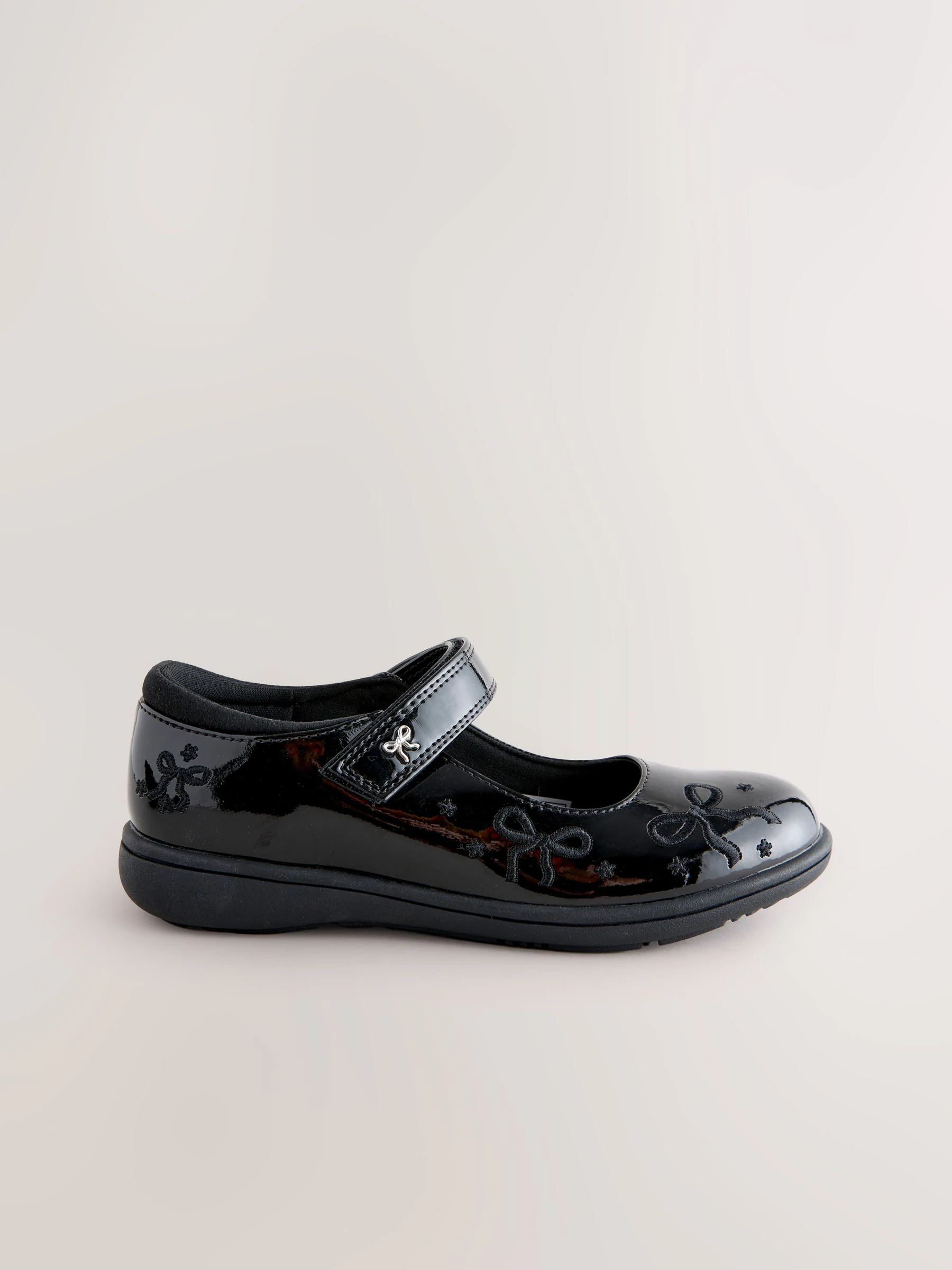 Zwart lak - Bow Mary Jane School Shoes