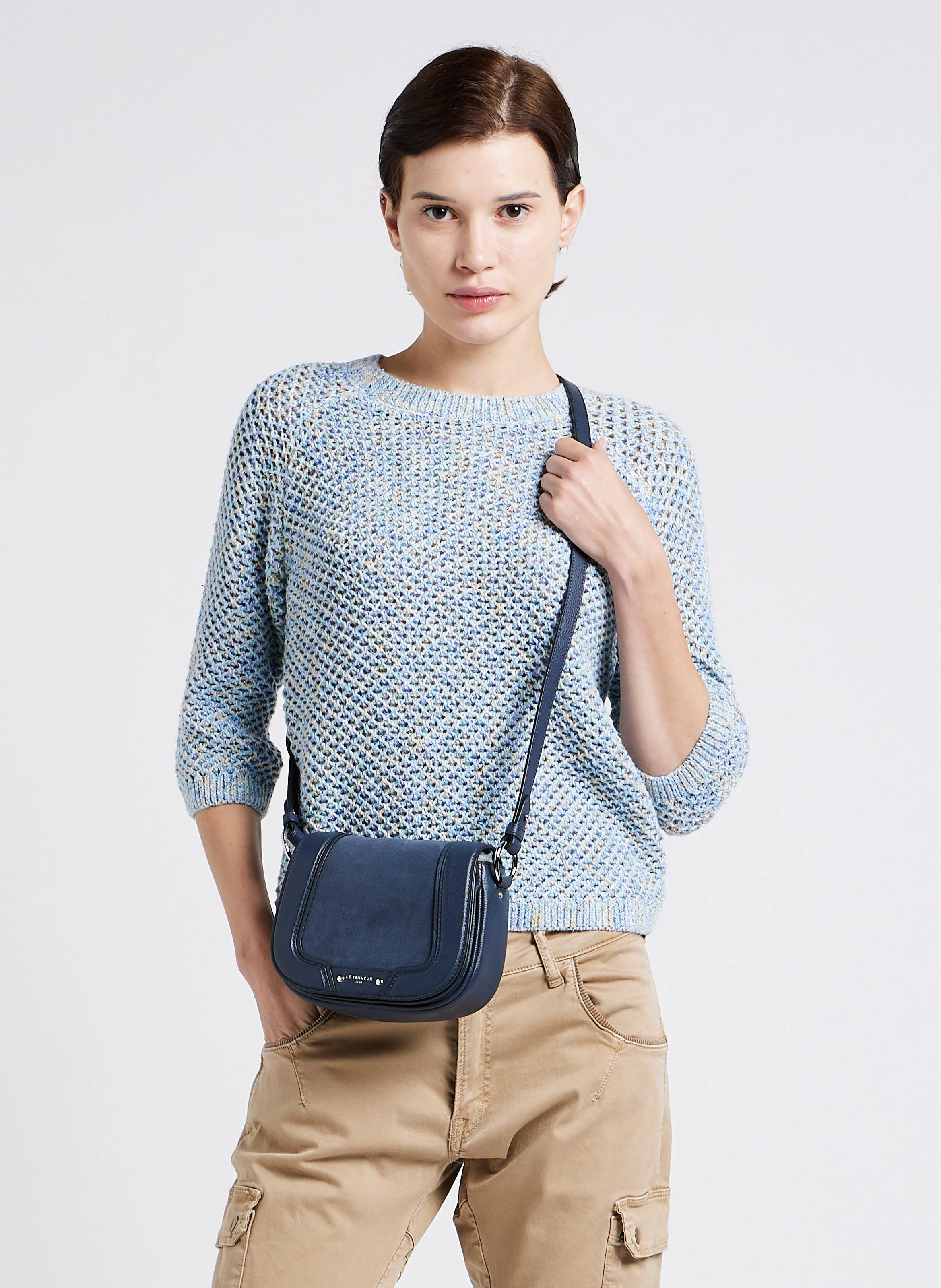 ELLA - Sac bandoulière en cuir | Bleu