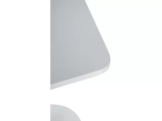 Table haute - carré - Bois - 60 x 60 cm - Blanc / Blanc - eckig