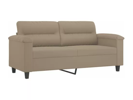 Canapé à 2 places Taupe 140 cm Tissu microfibre