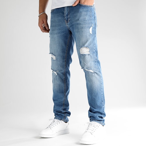 Jean Regular Fit Avec Destroy 2893 Bleu Denim