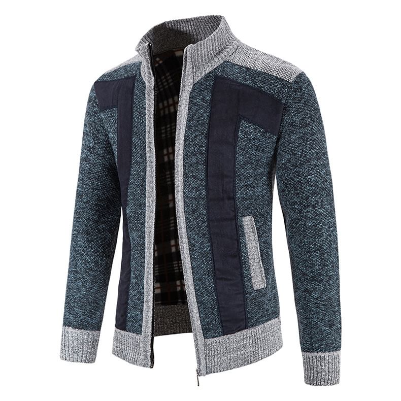 YIKES - Cardigan met opstaande kraag, kleurblok en rits