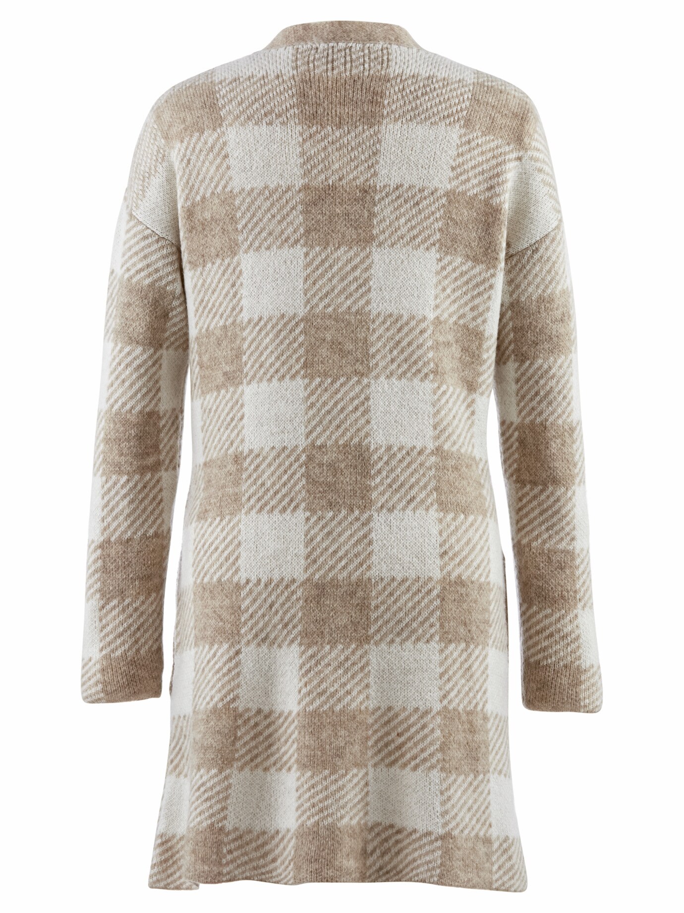 Karo-Strickjacke Extraleicht