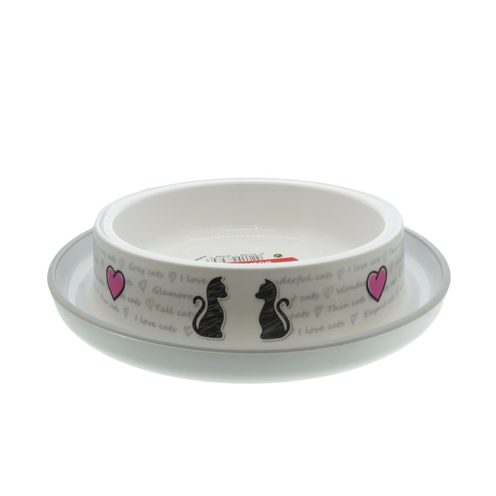 Ecuelle blanche cats in love 210 ml pour chat