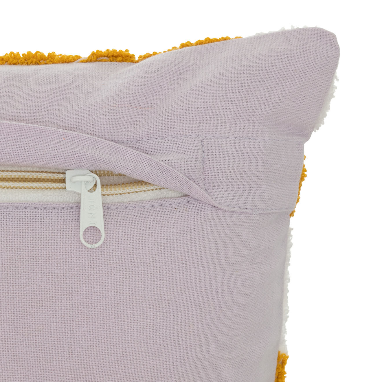 Atmosphera Coussin broderie Daisy lilas - 30x10x50 cm