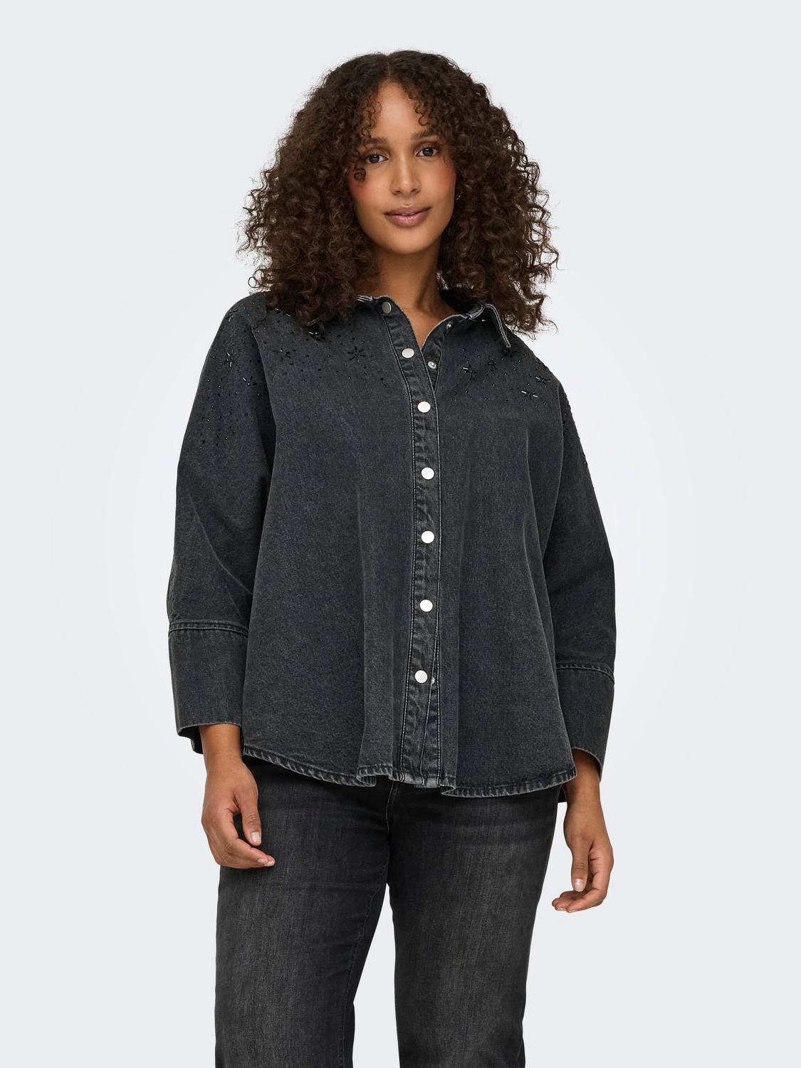 CARGRACE Jeanshemd Washed Black