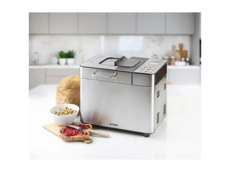 Domo B3971, 1 kg, Forsinket start-timer, Visningsvindue, Variabel skorpe bruning kontrol, Holde varm funktion, Rustfrit stål