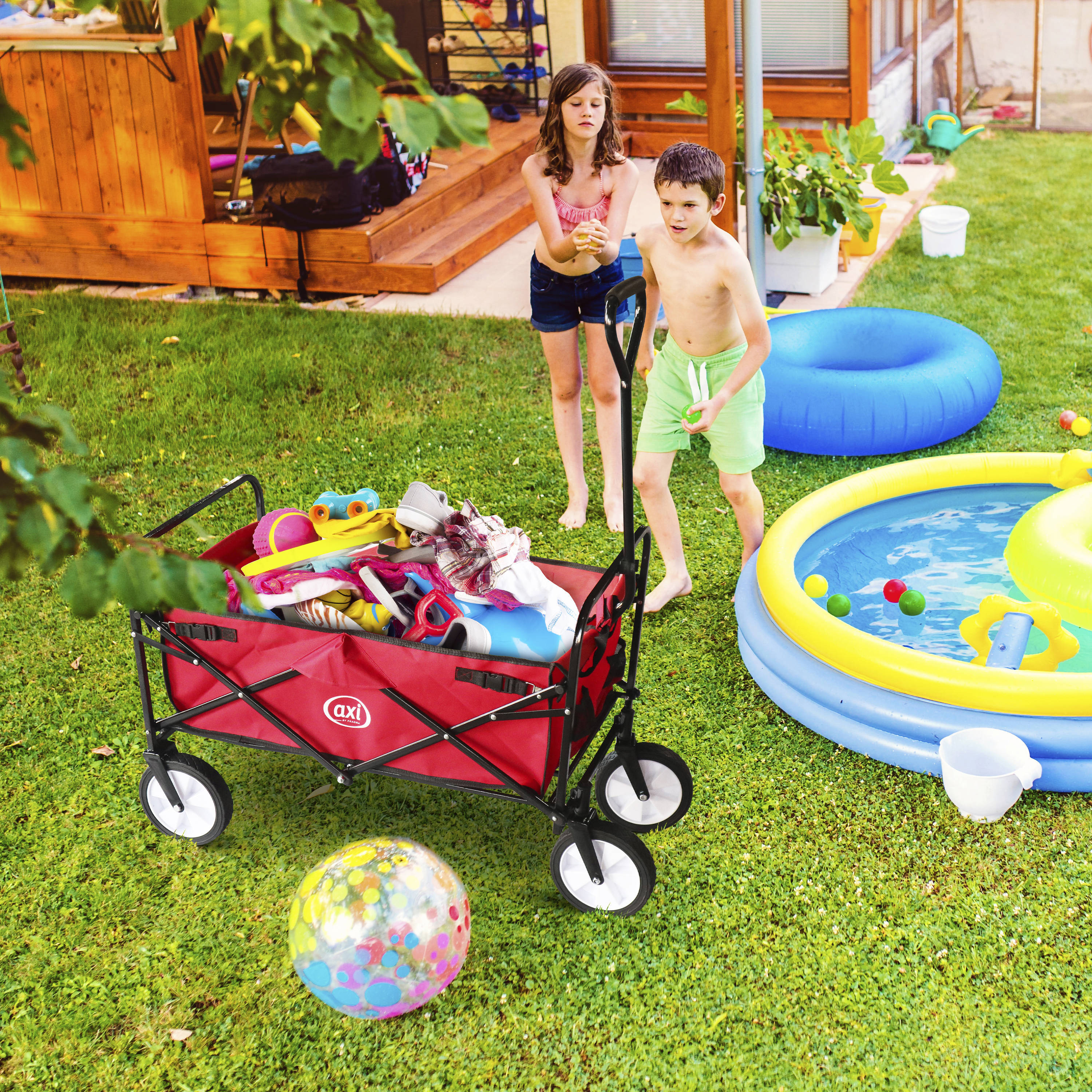 Axi AB100 Foldable Beachwagon Red