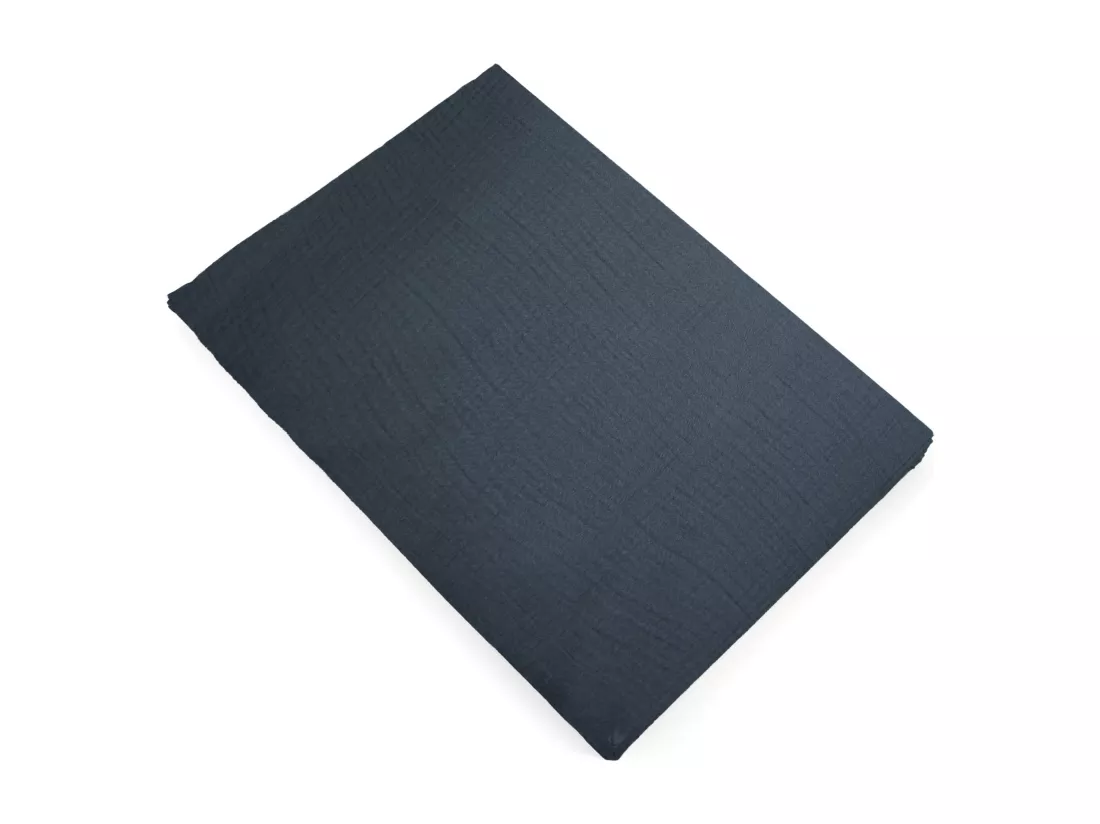 Drap plat 270x300 cm mousseline de coton collection MILOS noir granit