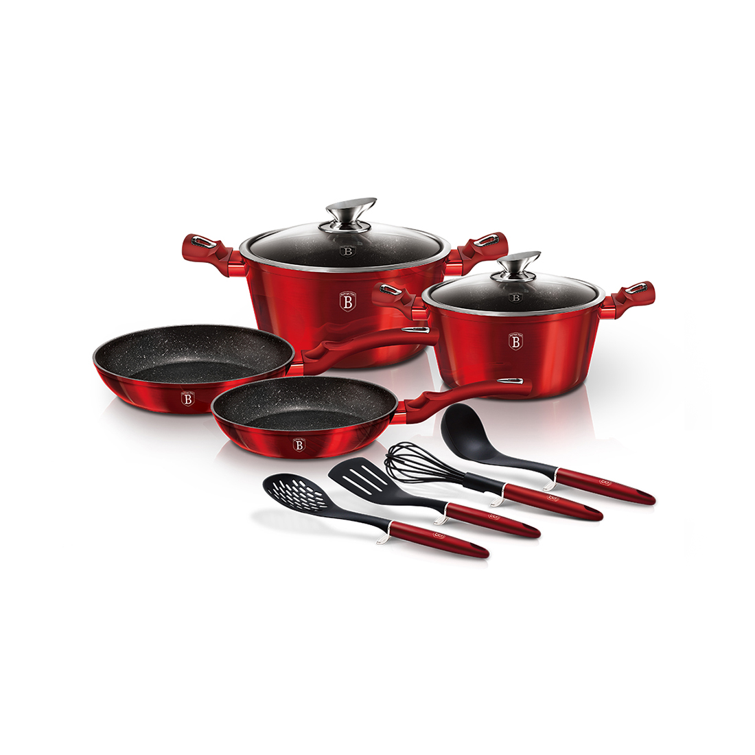 Berlinger Haus 10-teiliges Kochgeschirr-Set Burgundy Edition