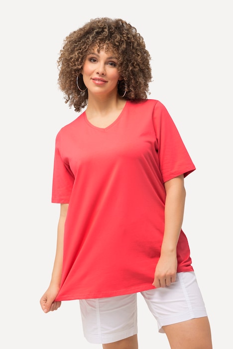 T-Shirt, A-Linie, V-Ausschnitt, Halbarm