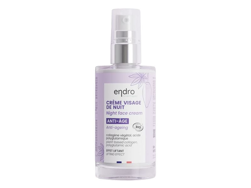 endro Straffende Kollagen-Nachtcreme 50 ml Natürliche Gesichtscreme für reife Haut
