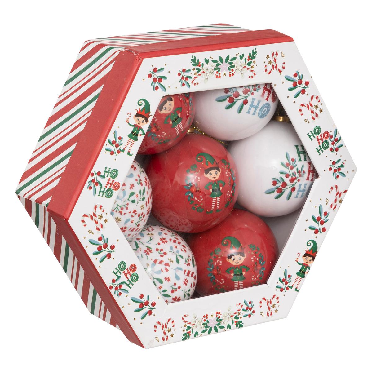 BOULE DE NOEL PAPIER 75MM X7 PIECES ATELIER