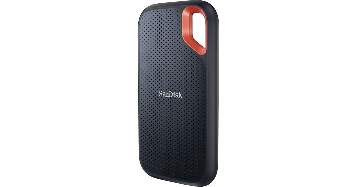 SanDiskExtreme Portable V2, 1 TB externe SSD  (Zwart/oranje, SDSSDE61-1T00-G25, USB-C)