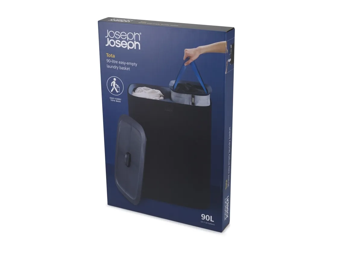 Vasketøjskurv Joseph Joseph 90 ltr. sort