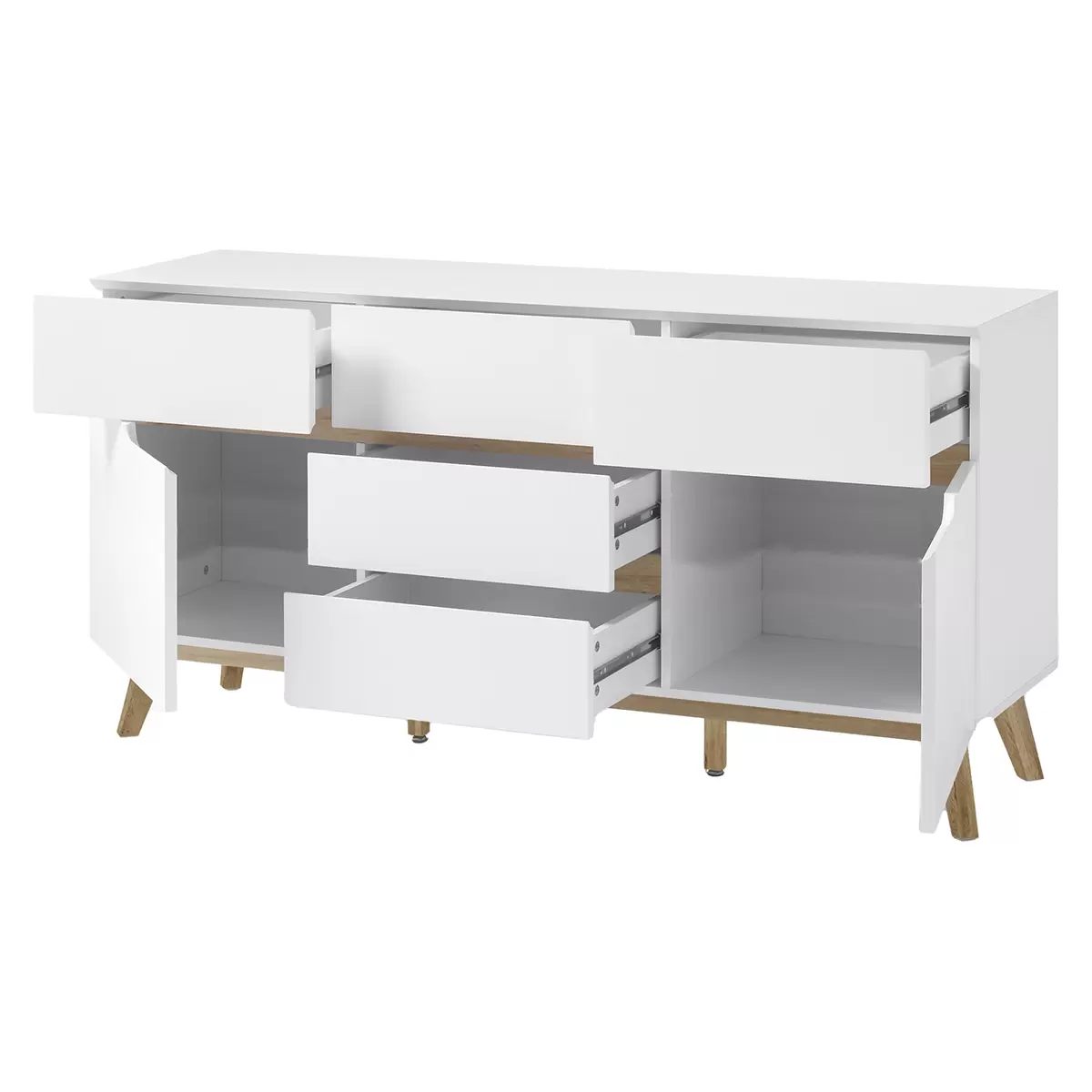 Kommode Cervo Eiche,weiss