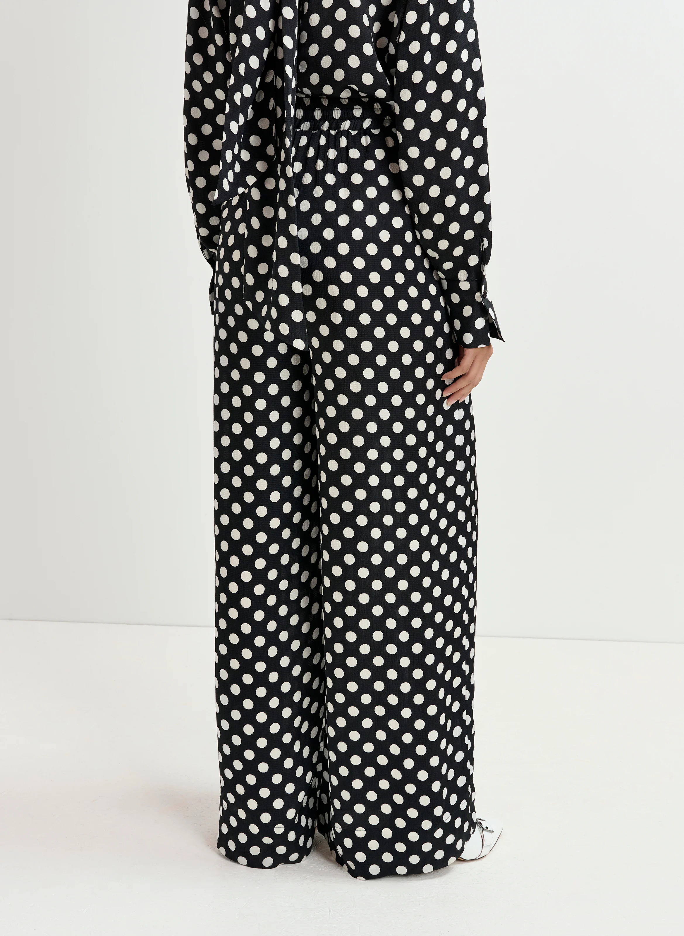 GONSTELLATION - Pantalon large imprimé | Noir