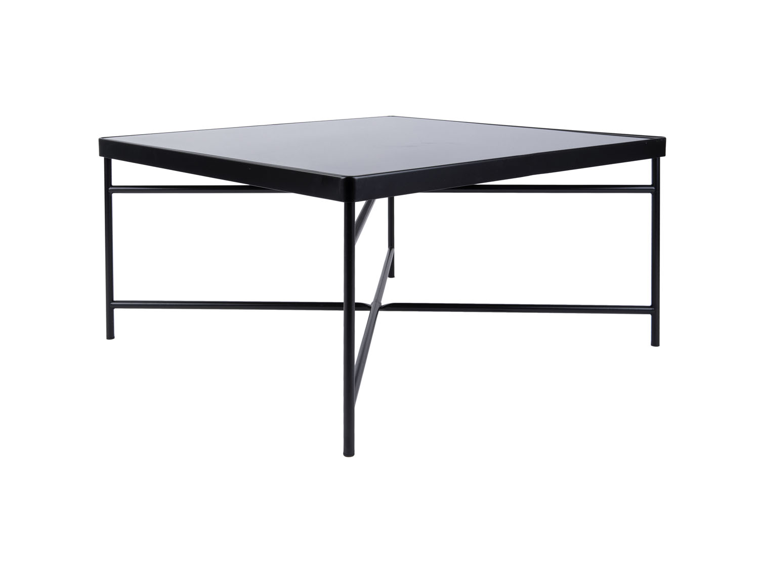 Coffee table Smooth square large matt black