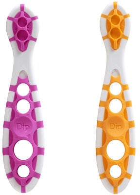 COGNIKIDS Dip Weaning Skje 2-pakning, Tangerine/Flamingo