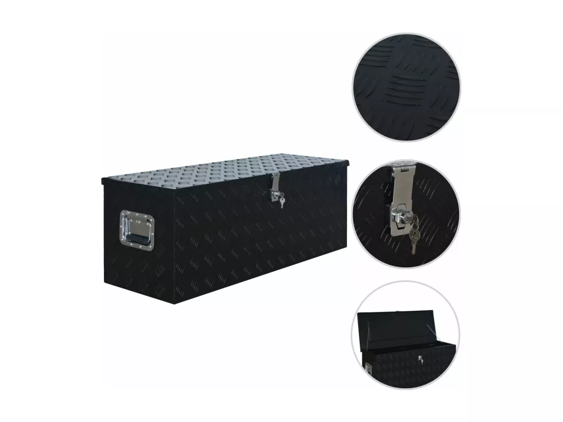 Prolenta Premium - Boîte en aluminium 1085x370x400 mm Noir