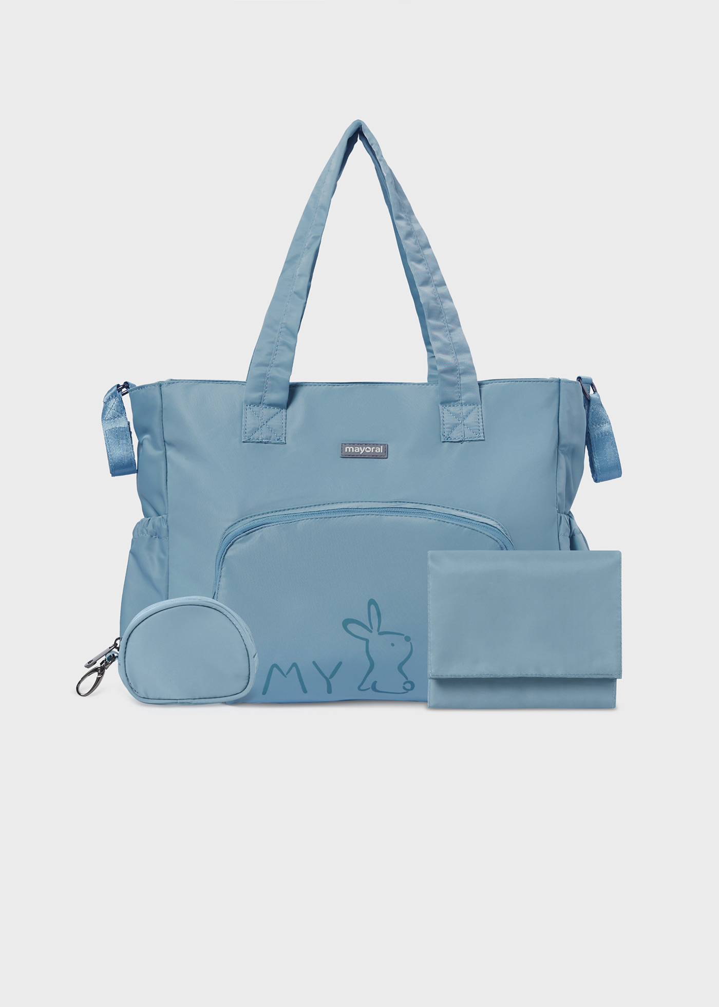 Conjunto de porta-chupeta, bolsa para fraldas e bolsa para bebê