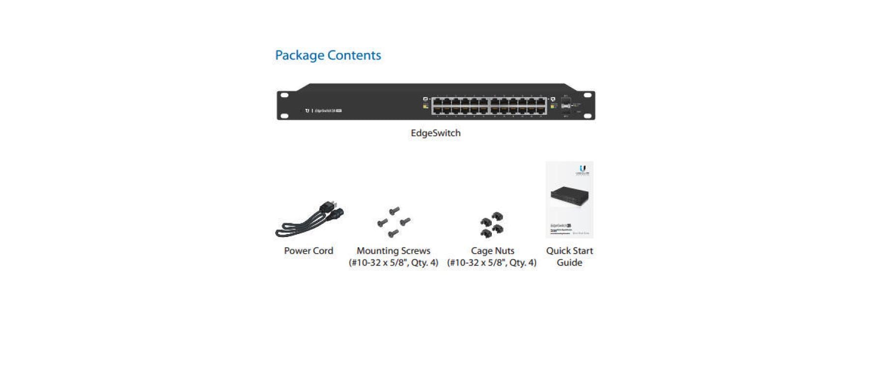 PoE Switch EdgeSwitch ES-24-250W 26 Port<br>24x Port EdgeSwitch
