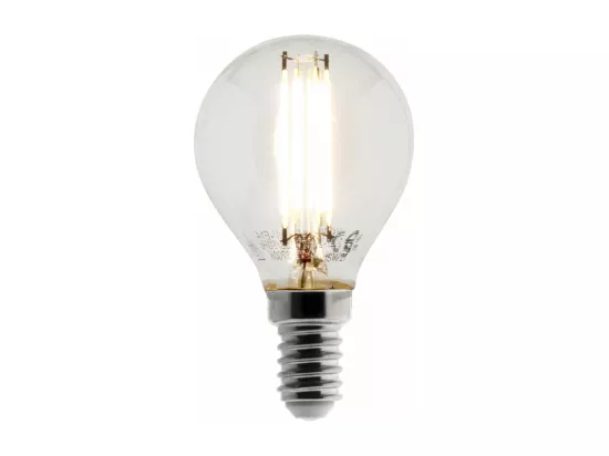 Ampoule déco filament LED sphérique 4W E14 470lm 2700K - Blanc chaud - Zenitech
