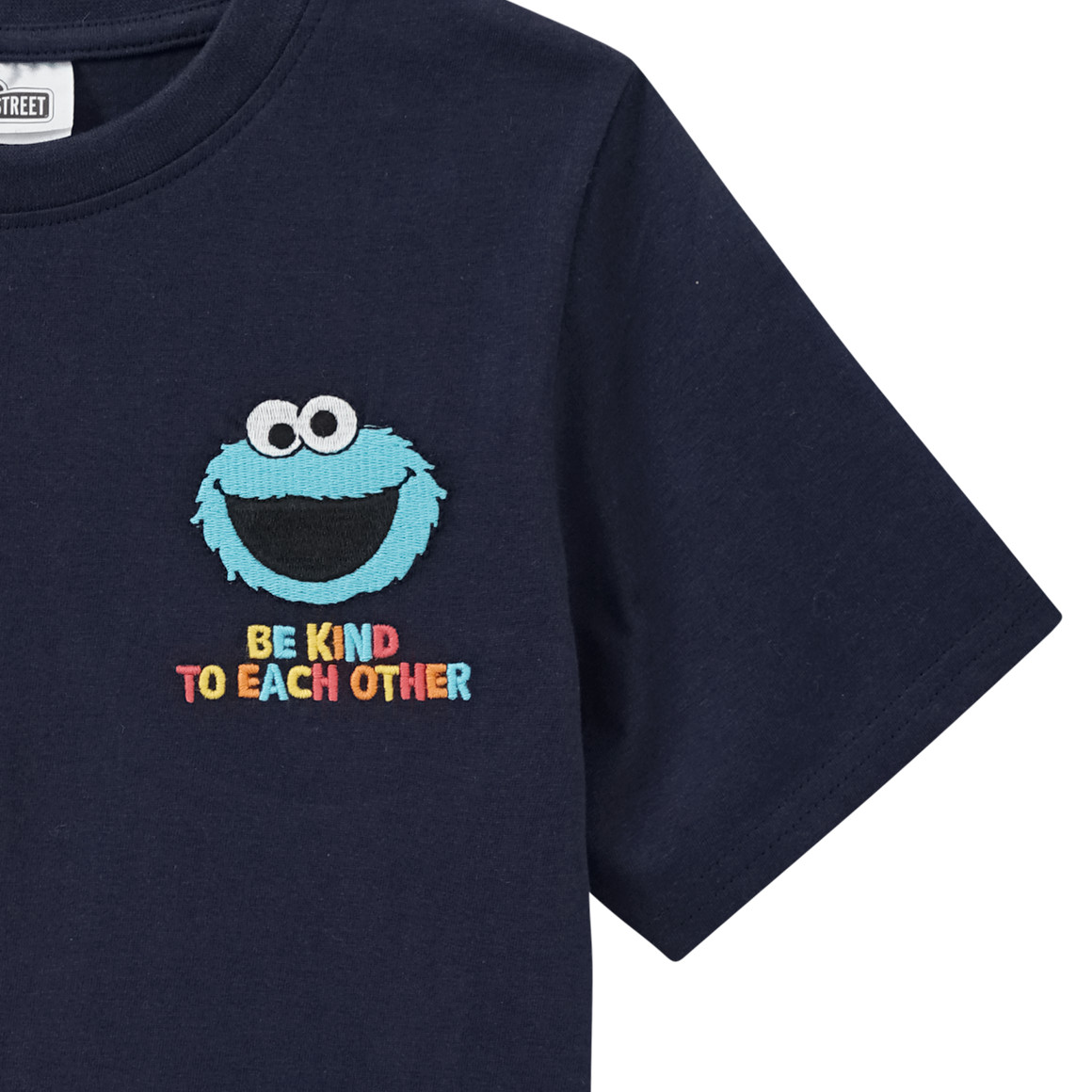 Topolino Sesamstraße T-Shirt mit Stickerei dunkelblau