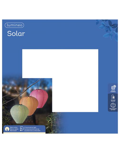Lumineo Solar Lampion L - Tuinverlichting - 30 cm Assorti 1 led