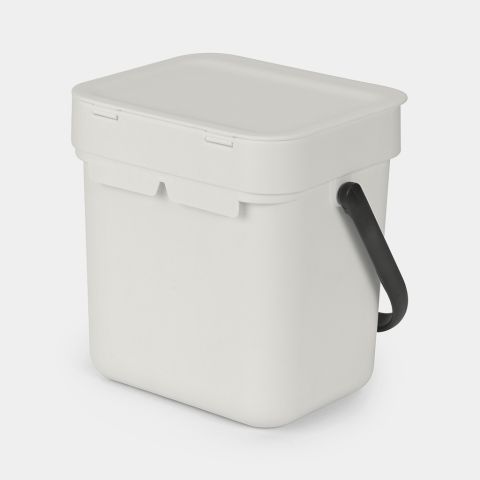 Sort & Go Afvalemmer 3 liter - Light Grey