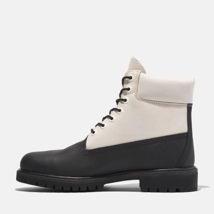 Bota Timberland Premium de 6 polegadas para homem, em preto/branco