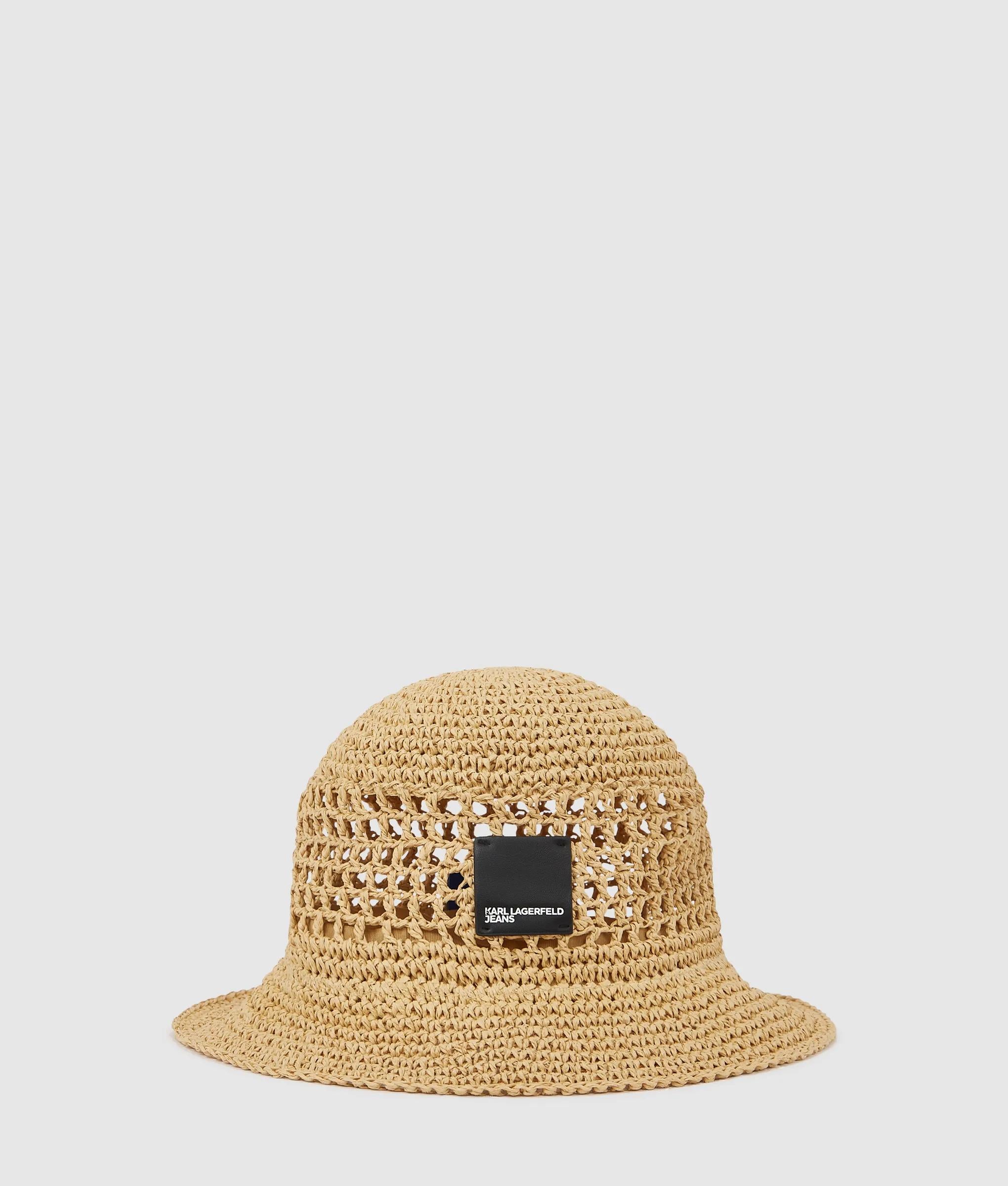 Boxlogo raffia vissershoedje