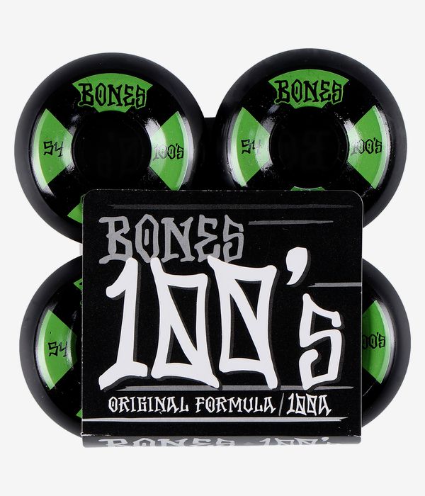 Bones 100's-OG #4 V5 Rollen (black green) 54mm 100A 4er Pack