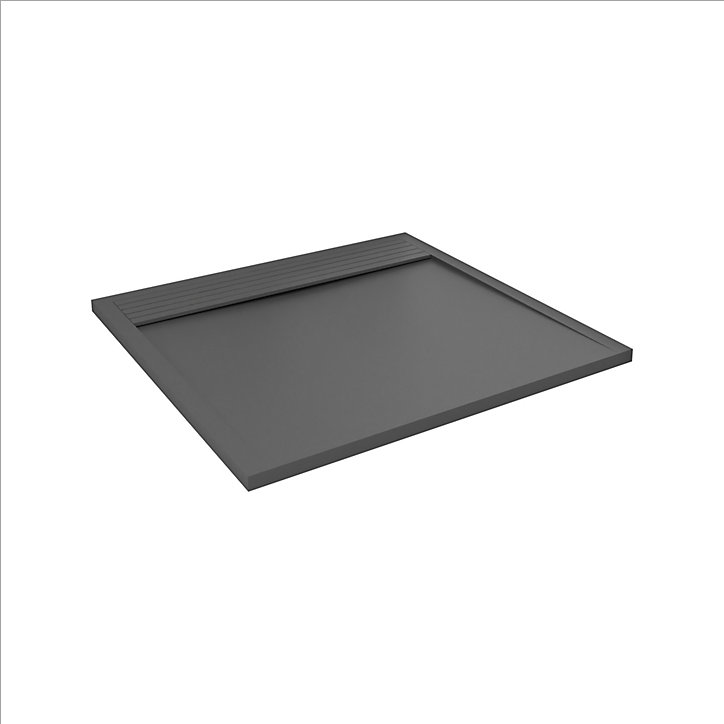 Receveur de douche carré en béton, 90 x 90 cm, anthracite, Homesight