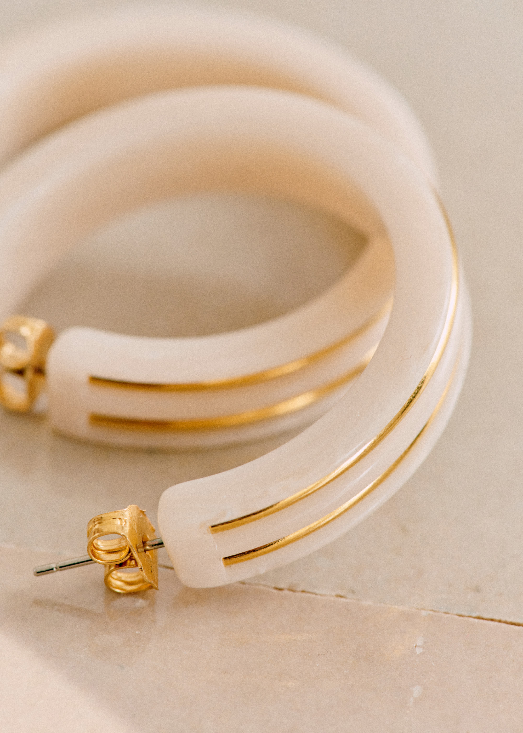 Anneaux Alix - Écru - E-SHOP/BIJOUX Boucles d'Oreilles 5905798