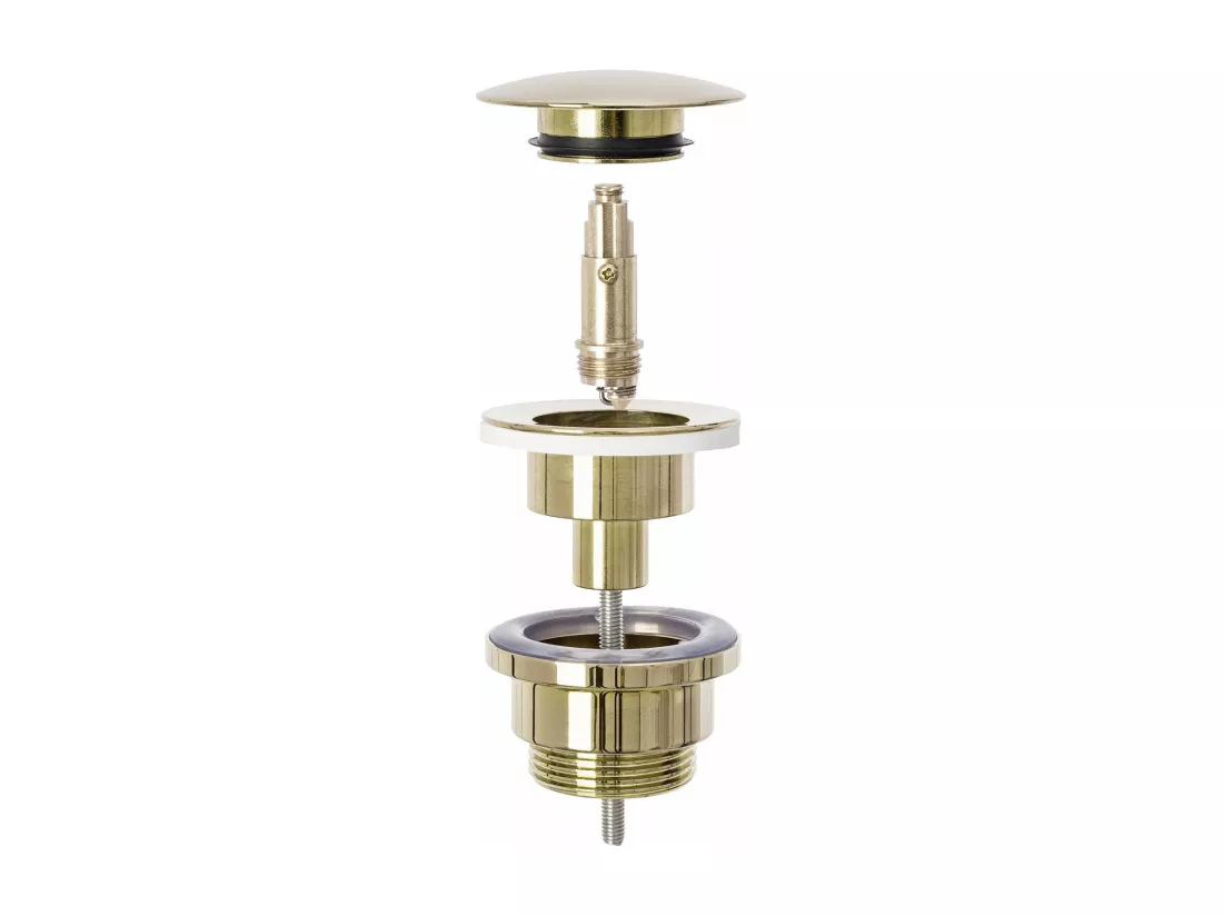 Bonde de lavabo universel clic-clac REA GOLD avec liège protégé contre la corrosion