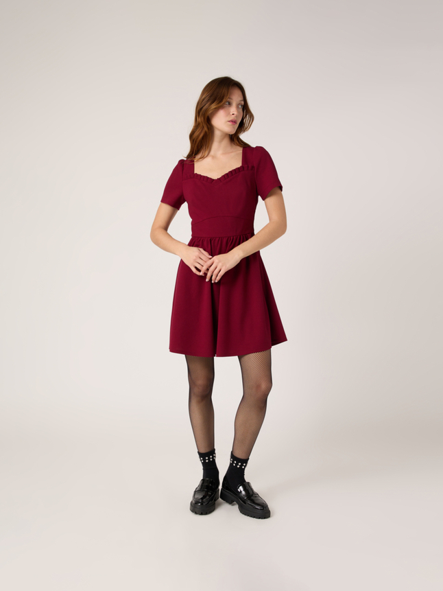 Robe avec détails fronces