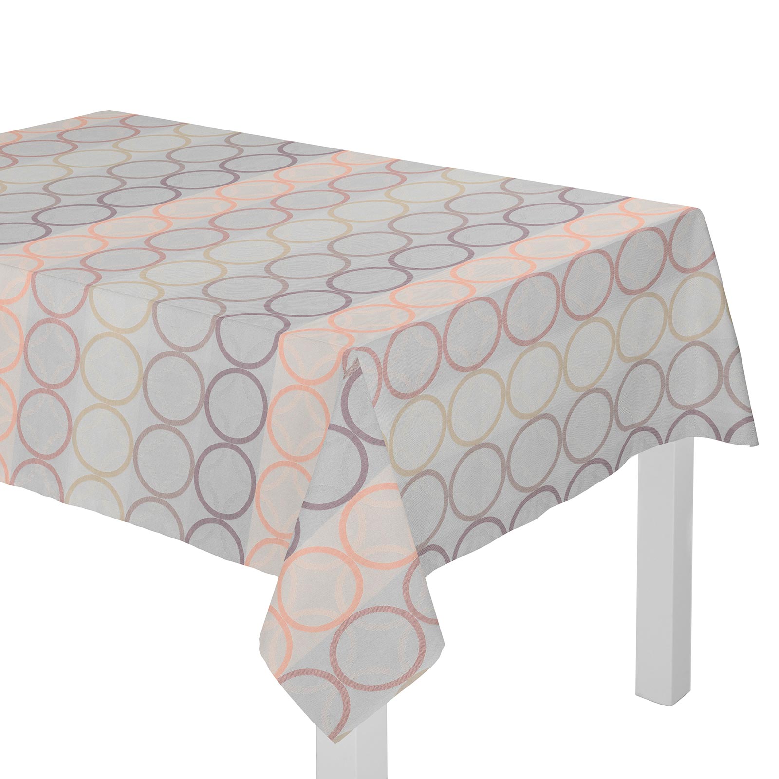 Tischdecke mit Kuvertsaum ZIRBELLO - rosé-lila - 120x120 cm