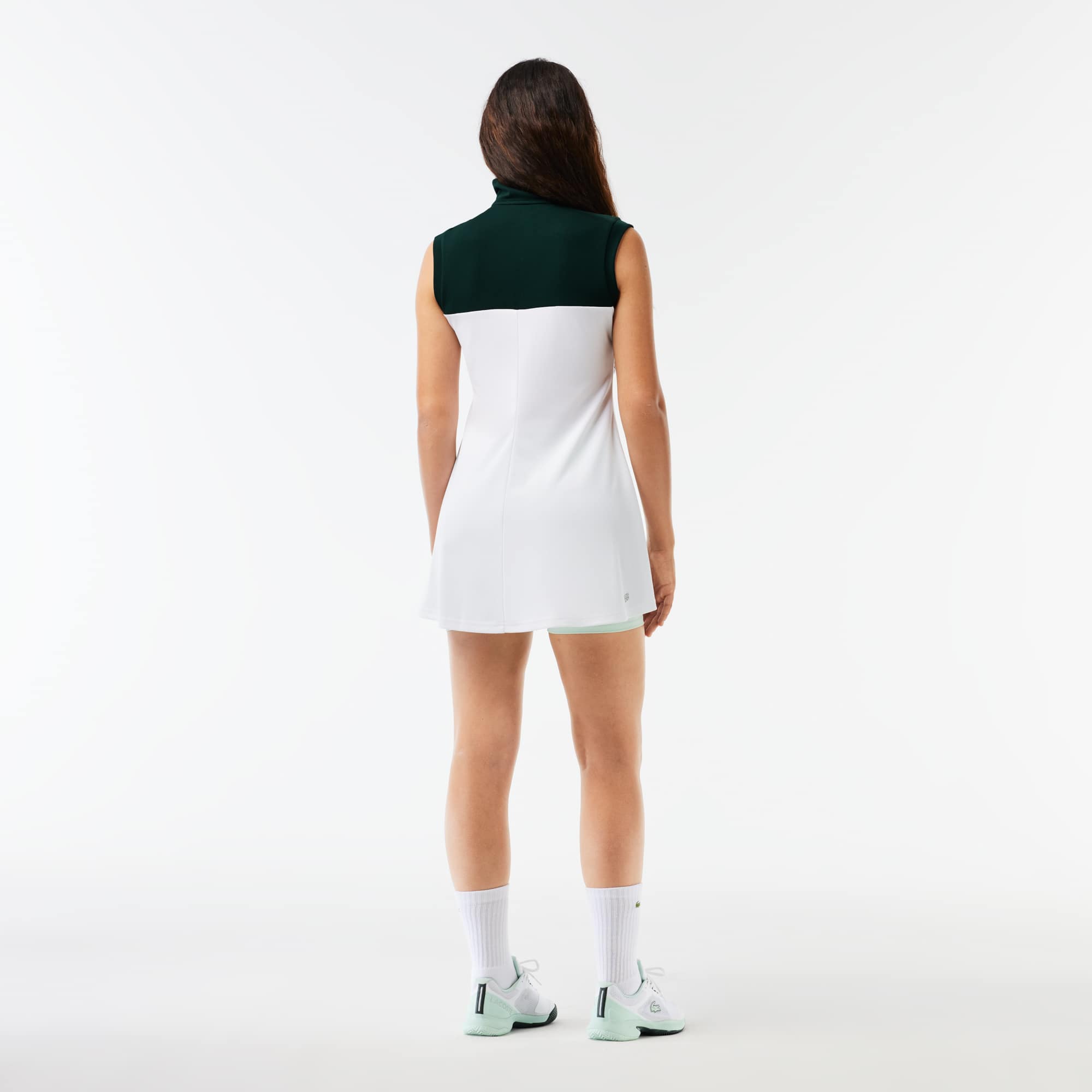 Robe Tennis avec shorty en fibres recyclées Robes & Jupes - Blanc - Lacoste - Femme