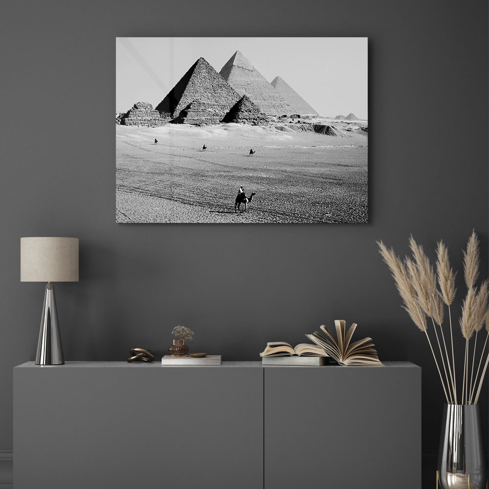 Walljar acrylglas schilderij - Pyramids of Egypt Acrylglas schilderij - 80 x 120 cm