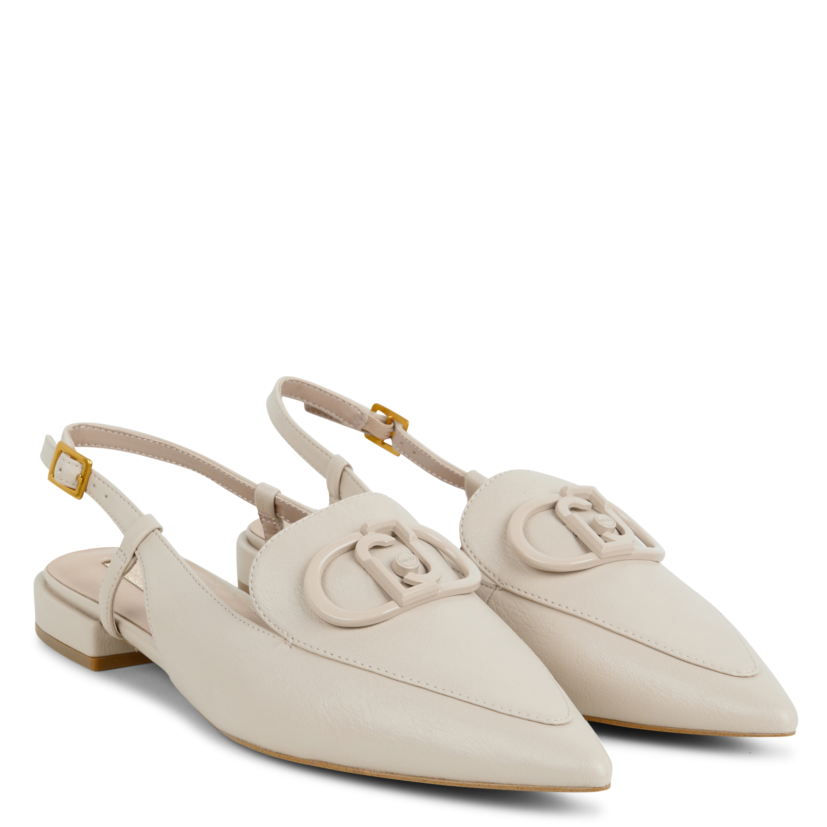 VIOLA 14 - Ballerines slingback en cuir | Beige