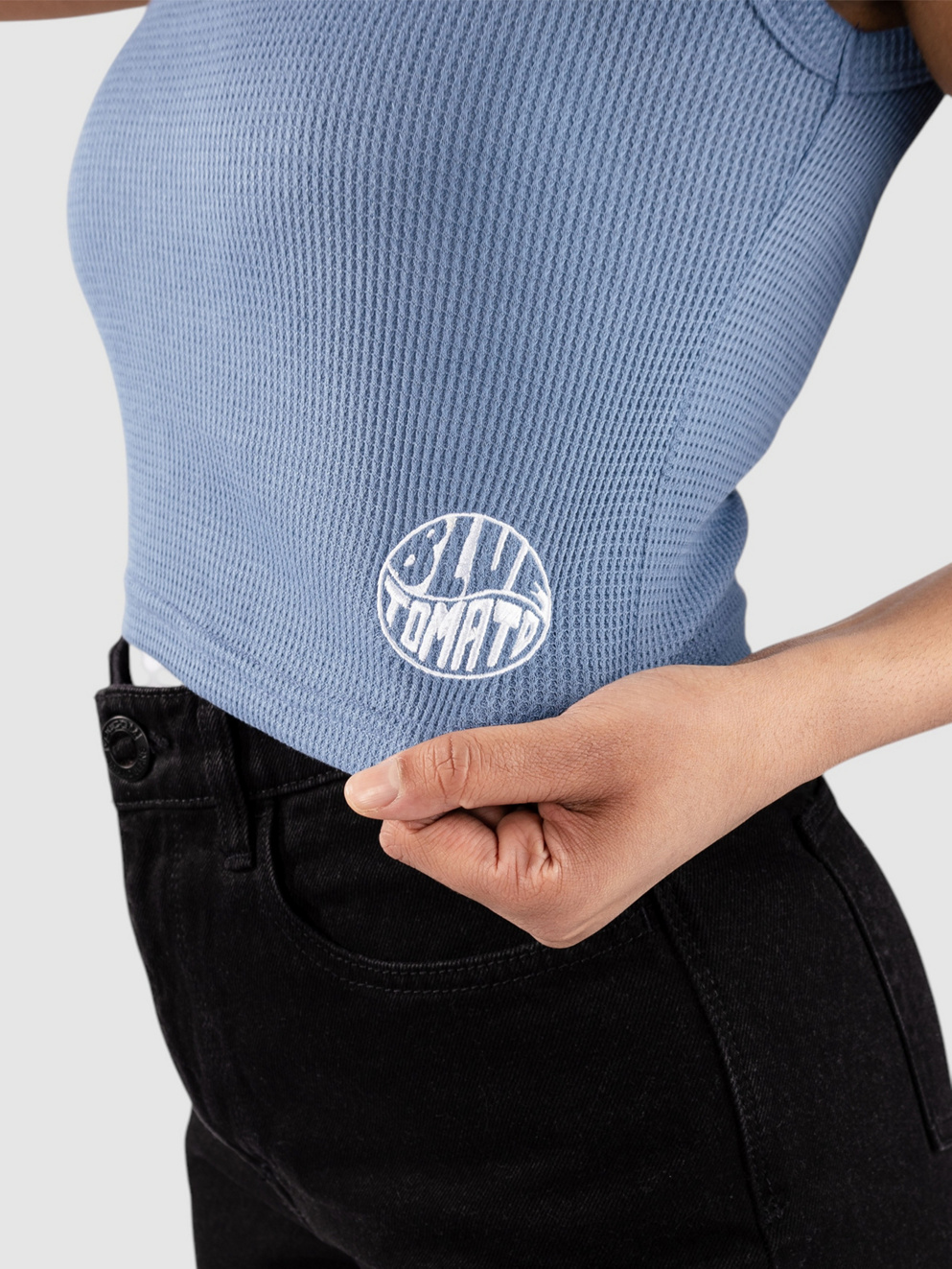 Blue Tomato Waffle Tank Top dark green