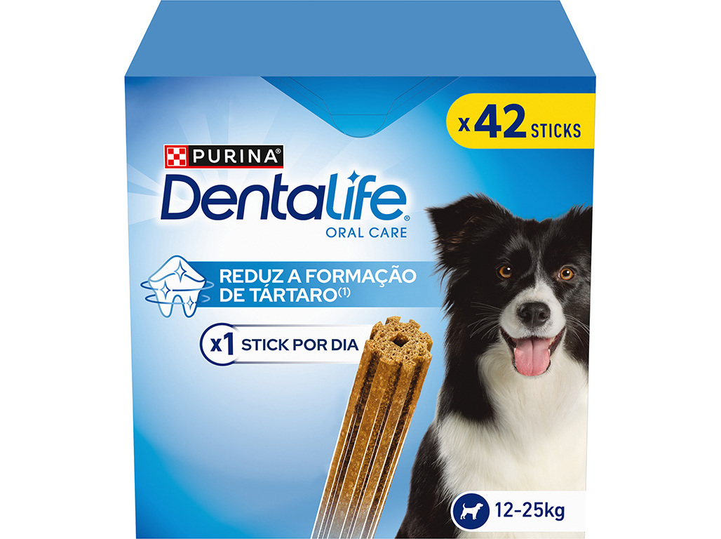 SNACK PARA CÃO DENTALIFE RAÇA MÉDIA 966G 42 UNIDADES