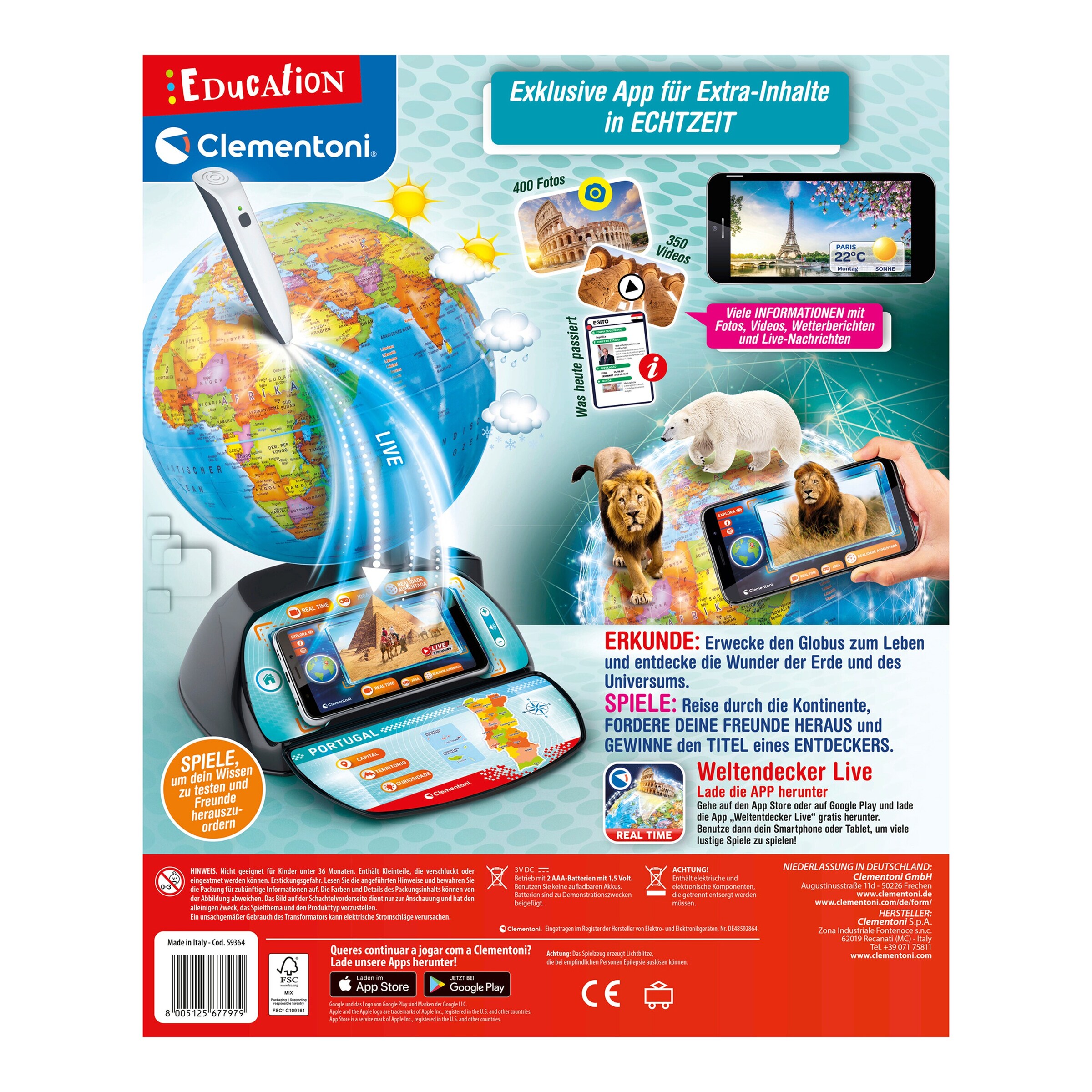 Clementoni Digitaler Globus