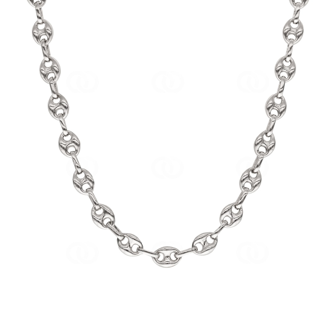 Schiffsankerkette halbmassiv 925 Silber 8.2mm