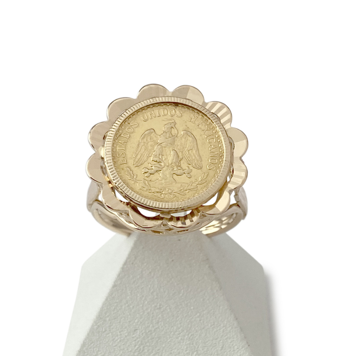 Bague d'occasion porte pièce or 750 jaune
