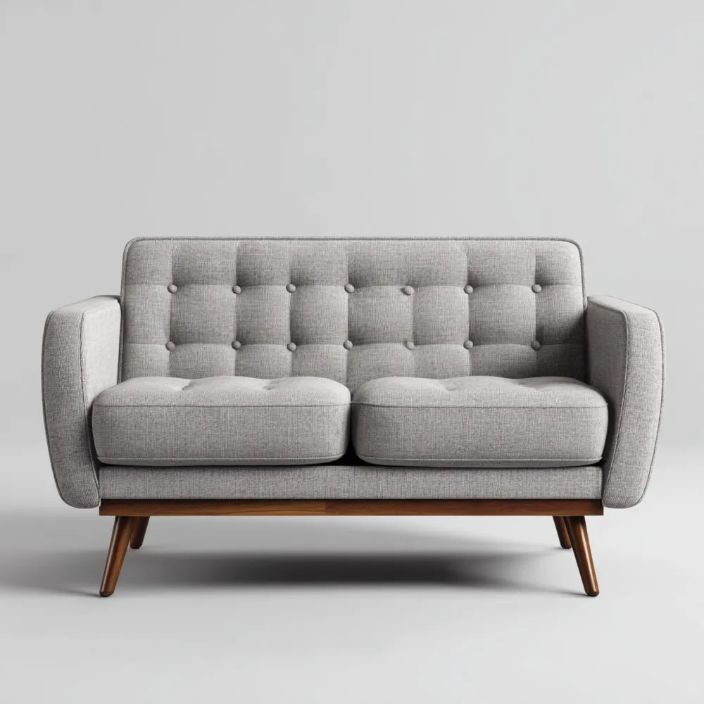2-Sitzer-Sofa Stoff 150x85x80 cm - Hellgrau - Skandinavisches Design