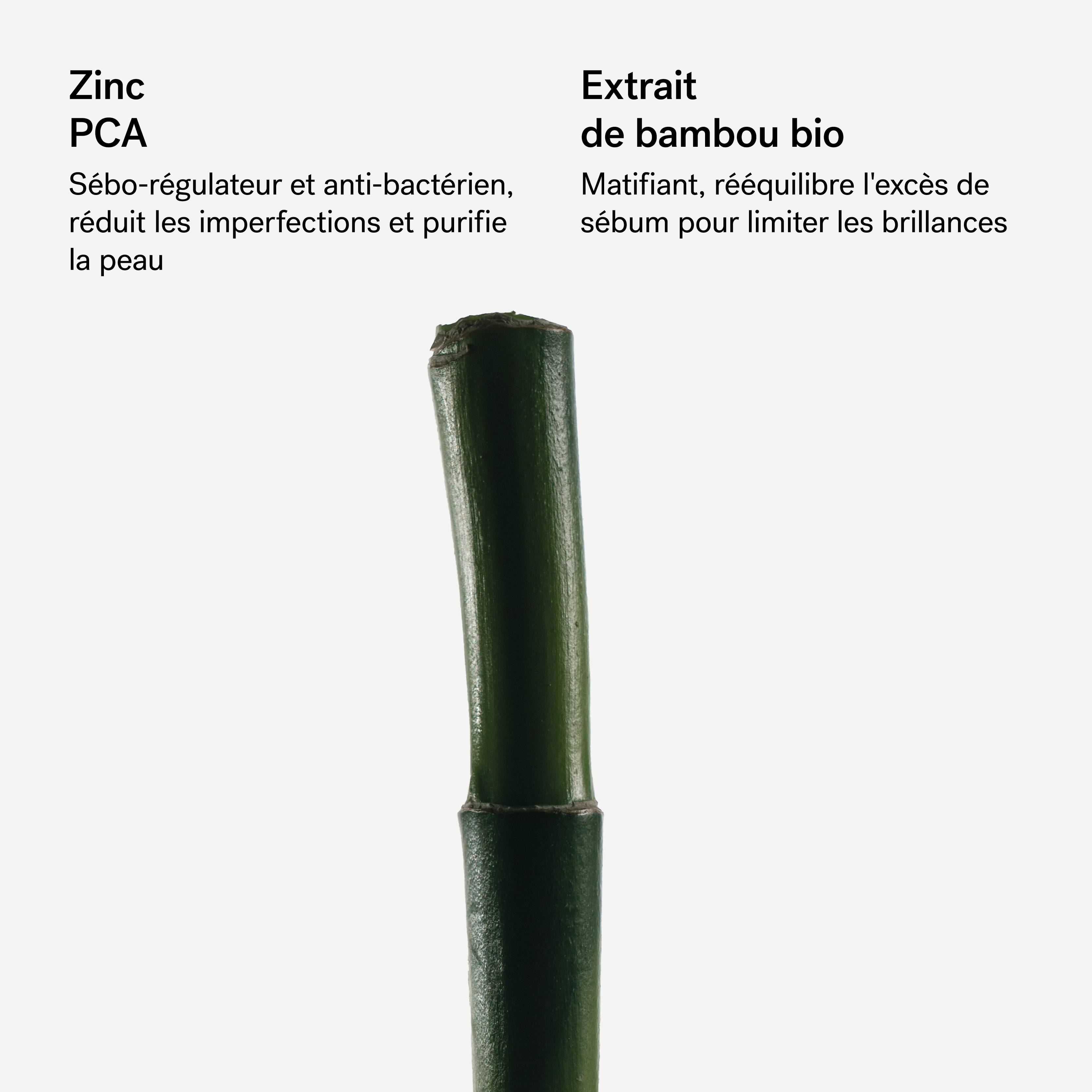 L12 - Gel nettoyant purifiant<br>Zinc PCA 2% + Extrait de bambou