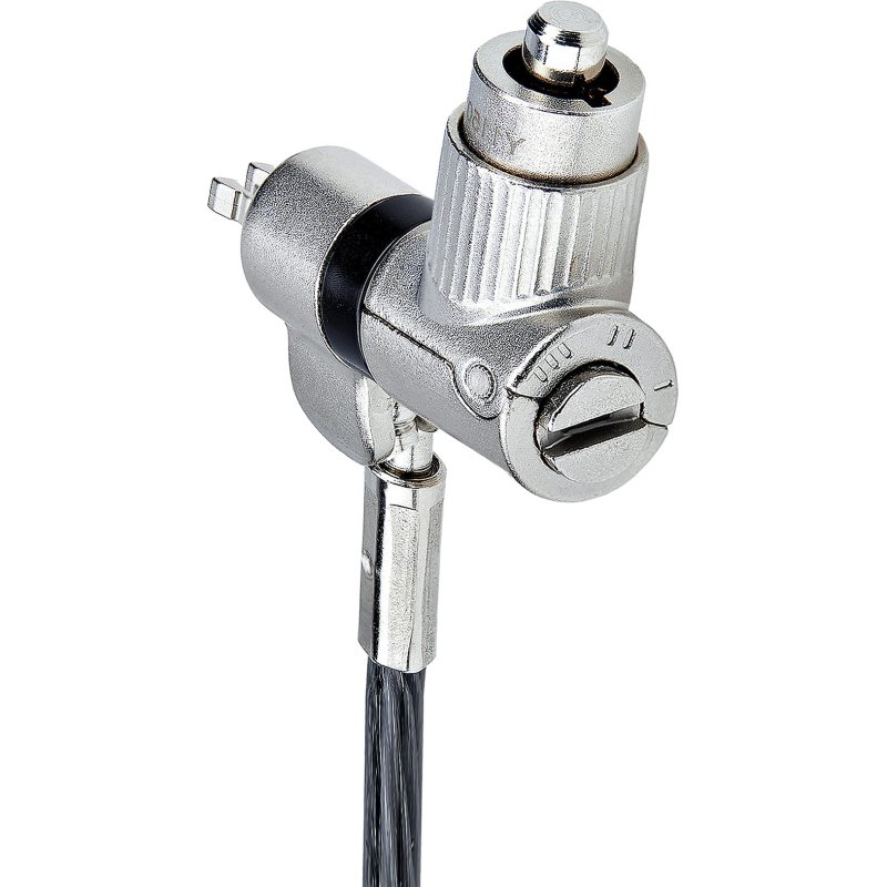 StarTech.com Antivol Universel 3-en-1 pour Ordinateur Portable, Câble de Verrouillage de 2m à Clé Maîtresse, Compatible avec Noble Wedge®/Nano/K-Slot, Serrure Universelle, Câble Antivol Résistant aux Coupures