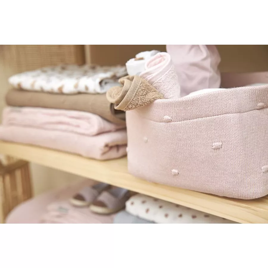 MEYCO Wickeltischkörbchen klein Knots Soft Pink